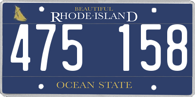 RI license plate 475158