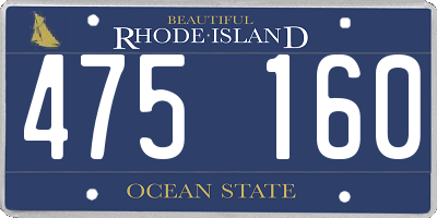 RI license plate 475160