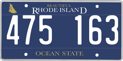 RI license plate 475163