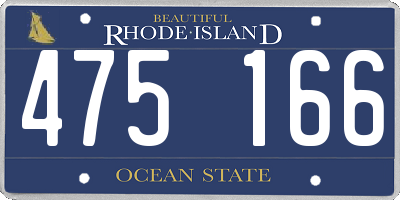 RI license plate 475166