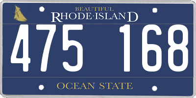 RI license plate 475168