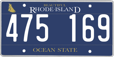 RI license plate 475169