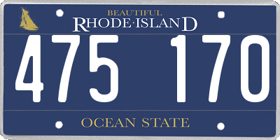 RI license plate 475170