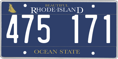 RI license plate 475171