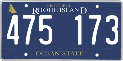 RI license plate 475173
