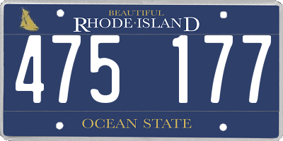 RI license plate 475177