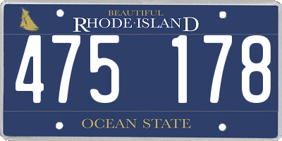 RI license plate 475178
