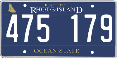 RI license plate 475179