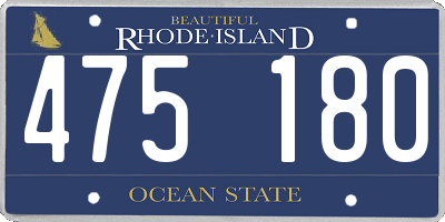 RI license plate 475180