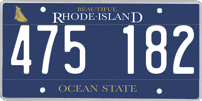 RI license plate 475182