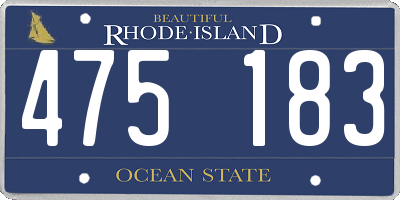 RI license plate 475183