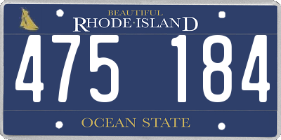 RI license plate 475184