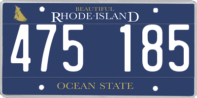 RI license plate 475185