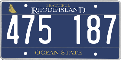 RI license plate 475187