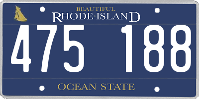 RI license plate 475188