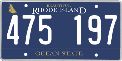 RI license plate 475197
