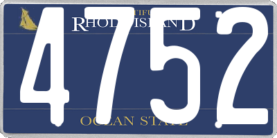 RI license plate 4752