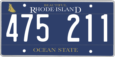 RI license plate 475211