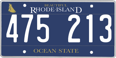 RI license plate 475213