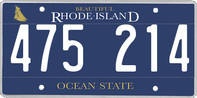 RI license plate 475214