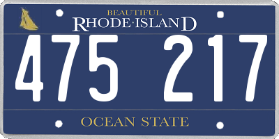 RI license plate 475217