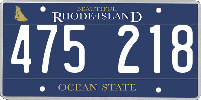 RI license plate 475218