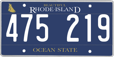 RI license plate 475219