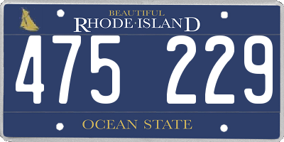 RI license plate 475229