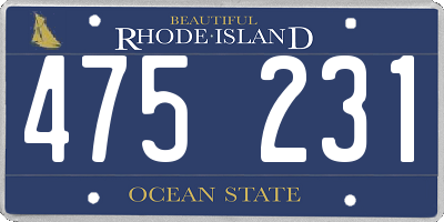 RI license plate 475231