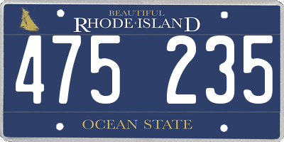 RI license plate 475235