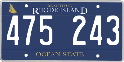RI license plate 475243