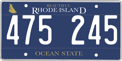 RI license plate 475245