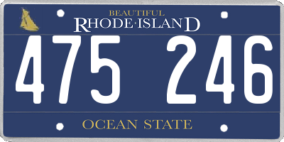RI license plate 475246
