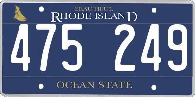 RI license plate 475249