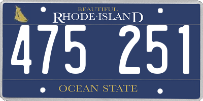 RI license plate 475251