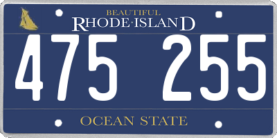 RI license plate 475255