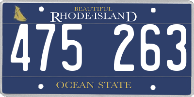 RI license plate 475263