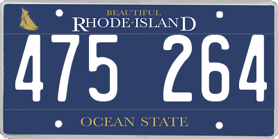 RI license plate 475264