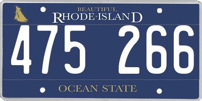 RI license plate 475266