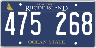 RI license plate 475268