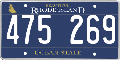 RI license plate 475269