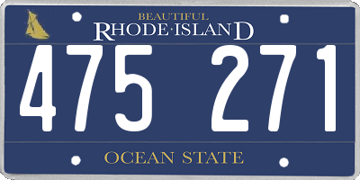 RI license plate 475271