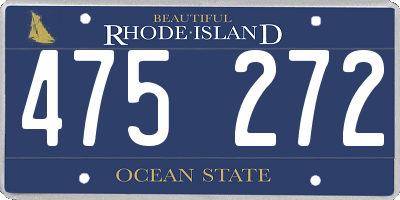 RI license plate 475272