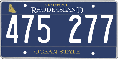 RI license plate 475277