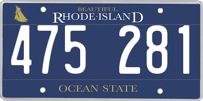 RI license plate 475281