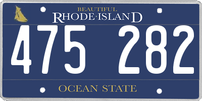RI license plate 475282