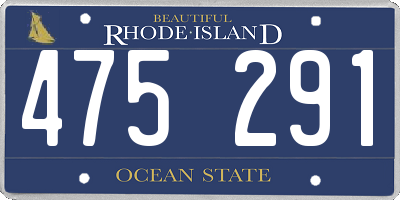 RI license plate 475291