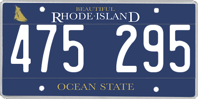 RI license plate 475295