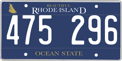 RI license plate 475296