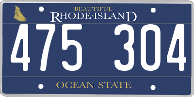RI license plate 475304
